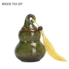 Cerâmica modelo de chá de cabaça pode portátil jarra sela viagens chá caddy spice boxes de chá de chá de doces decorações de casa