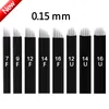 50pcs Laminas Tebori Microblading Blade U Flex 0,18 mm Fine nero 12/14/16/18/21U Ago tatuaggio a forma per penna manuale permanente