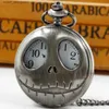 Pocket Watches Flap Hollow Skeleton Skull Vintage Quartz Pocket Personalised Analog Design Necklace Clock Thin Chain Gift Men Women Y240410