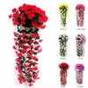 바이올렛 인공 꽃 시뮬레이션 벽 매달려 바구니 꽃 ​​난초 가짜 실크 포도 나무 꽃 206p