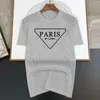 T-shirts hip-hop surdimensionnés Cute Triangular Paris Lettre de Paris HARAJUKU TEE PRINT RELALING MENS TOPS THEALTY RAPPER TSHIRT 240410