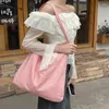 Totes snoepkleur grote boog schouder shopper tas voor vrouwen canvas mode tas boodschappentassen vrouw handtassen herbruikbare reizen