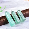 1pc Natural Green Florite Crystal Point colonna esagonale Ornamento minerale Ornamento Magia Riparazione guarigione bacchetta Reiki Decorazione per la casa