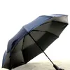 Leodauknow-automatique parapluie de revêtement noir pour hommes, poignée en cuir en plastique, parasols de voyage à vent, engrenages pluviaux, 10 côtes