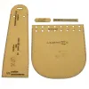 Lederhandwerkspersönlichkeitsumhängetaschen Handtasche Crossbody -Tasche Nähmuster Hartes Kraftpapier und Acryl -DIY -Vorlage 19cm*16 cm