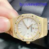 AP Movement Wrist Watch Royal Oak Series Watches Women's's Warm's 33 mm Diamètre Quartz Mouvement Steel White Gold Leisure Men's Luxury Watch 67651ba.zz.1261ba.01