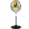 Ventilador de base industrial oscilante de alta velocidad de 24 pulgadas con ventilador vertical de metal pesado de 800 cfm, ruedas universales, altura ajustable, 3 velocidades, perfecta para cualquier espacio de trabajo