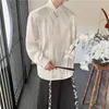 メンズカジュアルシャツsyuhgfa男性中国語スタイルVネックシングル胸長長袖2024春の夏ファッション