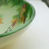 Yanksmart Flower Painting Basin Bowl 조리대 세면기 바신 싱크대 고급 유리 유리 분지 폭포 믹서 수도꼭지 키트