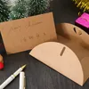 Tarjeta de felicitación de papel kraft con tarjeta de Navidad de felpa Tarjeta de regalo de bendición creativa