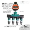 MUCIAKIE Automatisk Rain Sensor Water Timer Eloy 4-Way Stäng av elektronisk LED Display Garden Watering Controller Irrigation