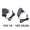 Adaptateur DC 10V Volt 1A 2A 3A AC 1000MA 2000MA 3000MA 5,5 mm 2,5 mm 2,1 mm Adaptateur universel Adaptateur de chargement de chargeur de chargeur UE US