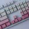 Accessoires Keycaps de gradient blanc rose GMK, 128 touches Keycaps PBT Cherry Profile Dyesub Keycaps GMK personnalisés pour clavier mécanique