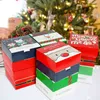 5pcs 14 cm Square Feliz Navidad Caja de regalo de dulces de Santa Elk Cajas de hornear Cajas de hornear Año Nuevo Partido de regalos Party Supplie