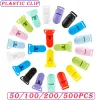 Kovict 50-200pcs Großhandel Farbe Baby Schnullerklamme Solid Plastik Clip DIY Baby Schnullerketten-Juwelierzubehör