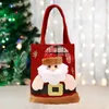 Boîtes de rangement Sac fourre-tout sur le thème de Noël sac à main de grande capacité avec caricature Santa Claus Snowman pour enfants