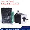 3D-skrivare 4-Lead NEMA17 Stegmotor 42 Motor 42BYGH39 40mm 0,4N med TB6600 Stegmotor Driver NEMA23 17 för CNC