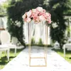 29 * 29 * 80cm Gold Flower Floor Stand Metal Colonne Stand de fleurs Arrangement de fleurs pour le dîner de la fête de mariage