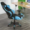 Chaises de bureau de maison des chaises de jeu informatique meubles fauteuil avec un dossier lombaire de repose-pied