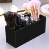 2024 3 Lattices Makeup Brush Organizer Plastic Table Cosmetic Pen Container Eyebrow Brush Holder Lipstick/Nail Polish Storage Box makeup