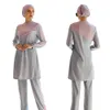 2024 Musulmani modesti costumi da bagno da bagno donne top a maniche lunghe pantaloni costume da bagno 3 pezzi islamici Burkini a copertura completa costume da bagno da bagno abiti da spiaggia