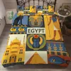 Ancient Egypt Luxury Liberdding Set Lit 3d Couvre-Couche de couette sets Full Double King Bed Linen Queen No Sheets 200 * 200 Cobre Leito Casal
