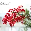 88 cm 3 takken kunstmatige acacia gele mimosa pudica spray nep zijden bloem bruiloft feest evenement decor rode bonen plant voor x'mas