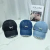 Ball Caps Ins Sweet Lace Pearl Bow Dameshoeden Y2K Spring en Summer Travel Sun Bescherming Koreaanse veelzijdige Retro Denim Baseball