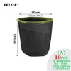 Rbcfhi 10pcs greenside tissu noir poche pochette racine conteneur plantant pot contenant jardinage plante poche avec poignée