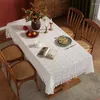 Table Cloth Lace Tablecloth Cotton Stereo Embroidered On The Bench Wedding Decorations