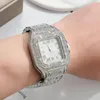 Uthai L77 Watch for Men Fashion Luxury Gold Square Diamond Full Sky Star Star Horloges montre un groupe d'acier Quartz Wristwatch 240322