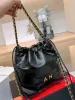 22 cc bag designer bags bucket bags Letter shoulder bag Drawstring Handbag gold chain Shoulder Fashion luxurys handbags hoboleather bag cc mini handbag