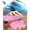 1Pair Silicone Arbetshandskar Borsta för kök Tvätt Magic Silicone Dish Washing Gloves Hushållsverktyg