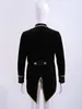 Kids Girls Boys Tuxedo Tailcoat Long Sleeve Ringmaster Circus Show Performance Costume Halloween Showman Cosplay Jacket Outfit