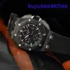 AP Movement Wrist Watch Royal Oak Offshore Series Automatic Mechanical Male Forged Carbon 44mm Time Display Ceramic Ring Tape Waterproof Night Light 26400