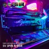 Towers RGB GPU -konsol Rog DIY VGA Support Transperant Akryl Anpassa Horisental grafikkort Holder Aura Sync Water Cooler Custom Mod