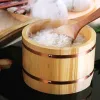 Kinesisk trä ris hink tallrik restaurang sushi tallrik japansk sushi koreansk mat container kök redskap