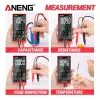 Aneng 621A MultiMeter Multimeter القابلة لإعادة الشحن MultiMeter USB شاشة اللمس المحمولة 9999 التهم RMS Auto Range DC/AC 10A متر