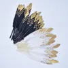 50pcs/lot Gold Duck Feather Goose Feathers for Craft