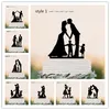 Familjstil Cake Topper Wedding Party Kids Dog årsdag brudduschdekorationer Kids Gift Cake Decor Rustic Wedding Wedding