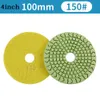 1PC 4 pouces 100 mm Tods de polissage en diamant humide outil pour le béton en marbre en granit pour le béton en marbre en granit disques de ponçage en pierre