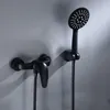 Robinets de douche de salle de bain noirs mat