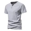 2023 Summer Youth Casual Casual Manga curta Camiseta redonda Pescoço Retro Solid Sport solto e masculino versátil Wear 240329