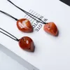 Natural Crystal Stone Twining agate Large particle polished crushed stone health energy Quartz pendant Crystal agate necklace