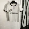 Cel T Shirts Tasarımcı Mektup Tişörtleri Lady Women için Pamuk Baskılı Tees Yaz Kısa Kılıf Üstleri