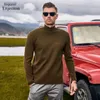 Men's Sweaters Yingjuelun 2024 Autumn/Winter Knitted Half High Neck Winter Bottom Shirt Layered With Sweater