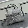 Crystal Designer Bag Crossbody Bag Diamond Luxury Shoulder Bag Bag Women Handbag High Quality Chain Travel Bag Metal Texture Embroidery Leather Tote Purse