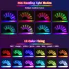 LED Rave Toy Rechargable Glow dobring Fanned Fan Dancing Light Fãs de Handfollable Hand para Festival de Música DJ Bar Club de Neon Party Rave Night 240410