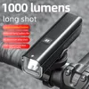 Luz de bicicleta Rockbros com GoPro IGS Holder 1000 Lumin Lumin Light 4500mAh Tipo de carregamento de bicicleta à prova d'água à prova d'água