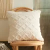 Funda de almohada de estilo de crema blanca con lujoso sofá sofá Sala de estar Backrest Bay Window Decoración